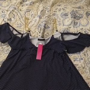 Off the shoulder flutter sleeve tank top pin up